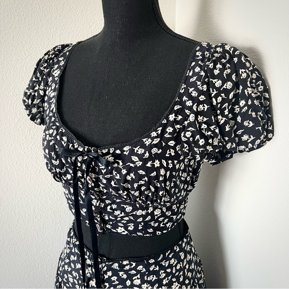 EXC • Free People Easy To Love Set in Black Floral • - Picture 3 of 12